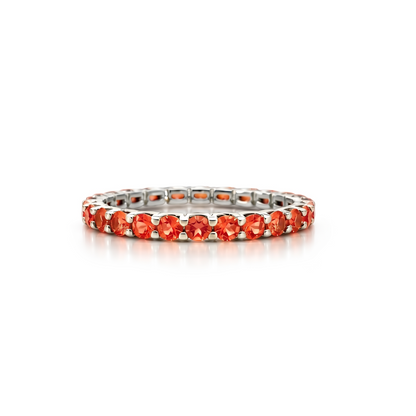 Linea Midi Ring – Orange Padparadscha Sapphire