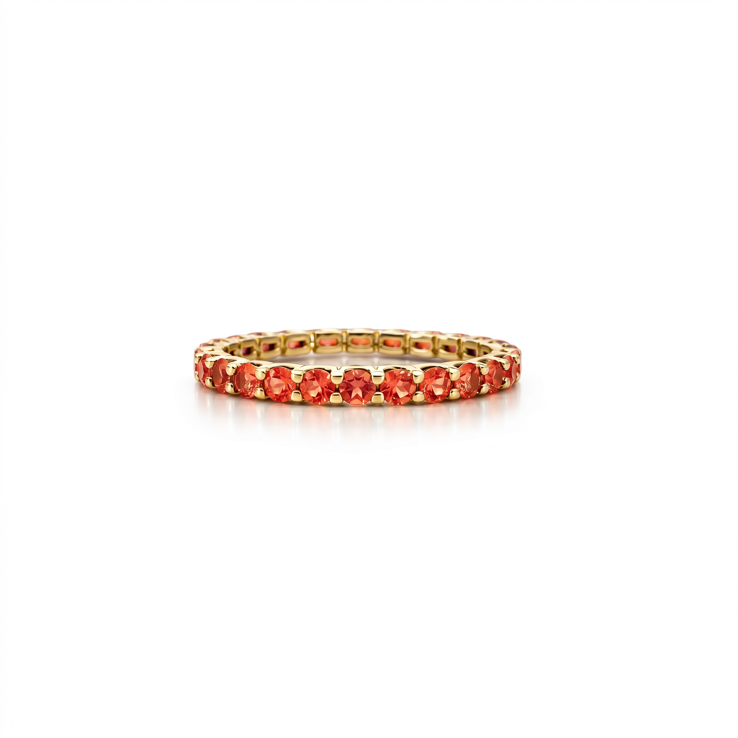 Linea Midi Ring – Orange Padparadscha Sapphire