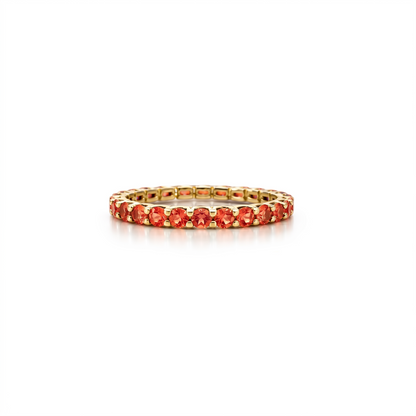 Linea Midi Ring – Orange Padparadscha Sapphire