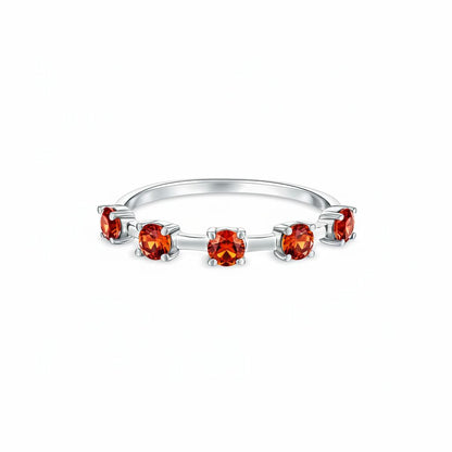 Linea Cinco Ring – Orange Padparadscha Sapphire