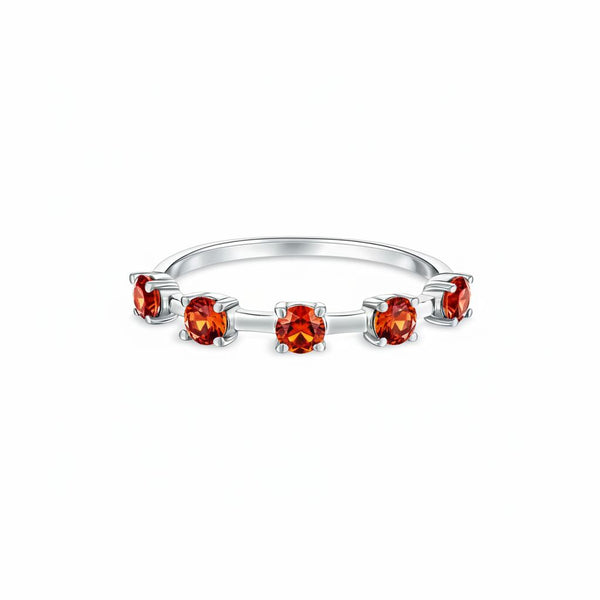Linea Cinco Ring – Orange Padparadscha Sapphire
