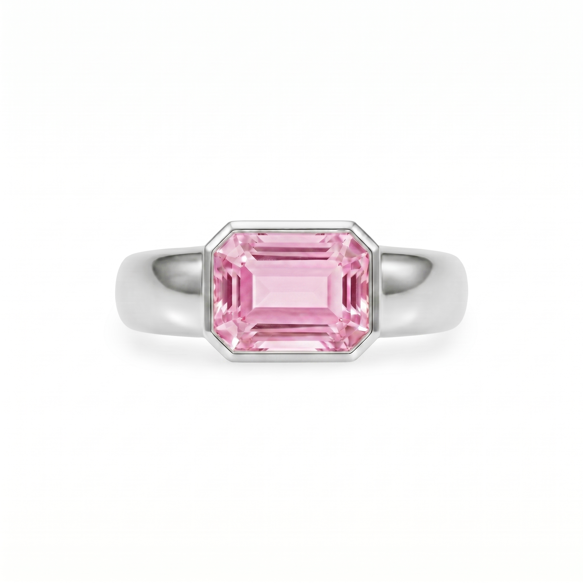 Nexus Lateral Solitaire Ring – Light Pink Sapphire