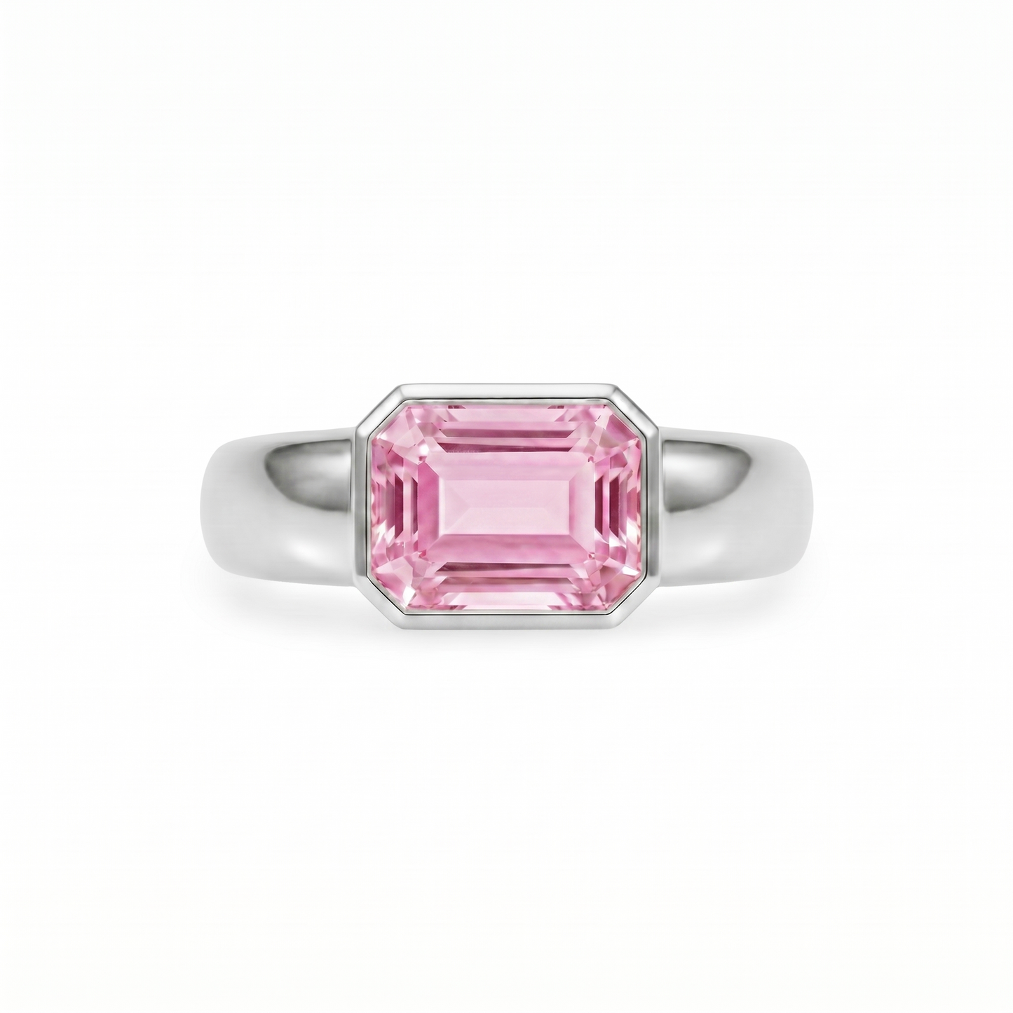 Nexus Lateral Solitaire Ring – Light Pink Sapphire