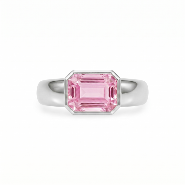 Nexus Lateral Solitaire Ring – Light Pink Sapphire