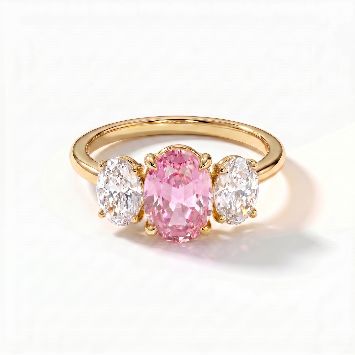 Velara Trilogy Ring – Light Pink Sapphire