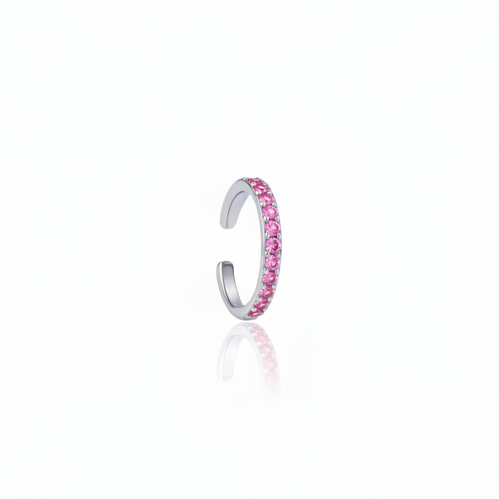 Linea Midi Ear Cuff – Light Pink Sapphire