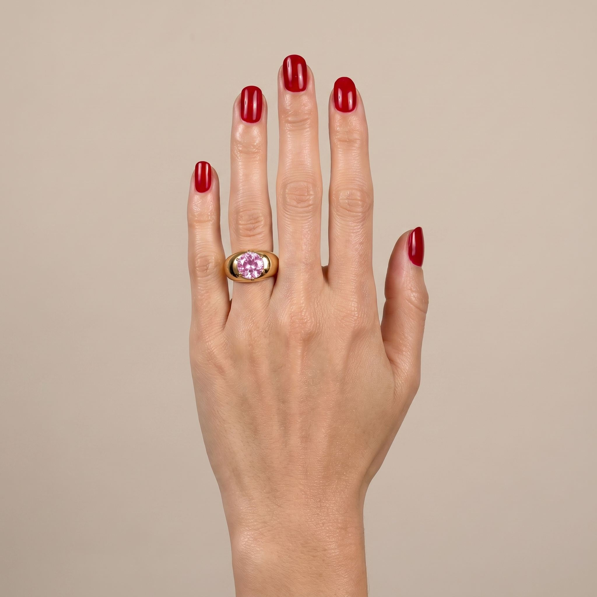 Juno Grand Dome Ring – Light Pink Sapphire