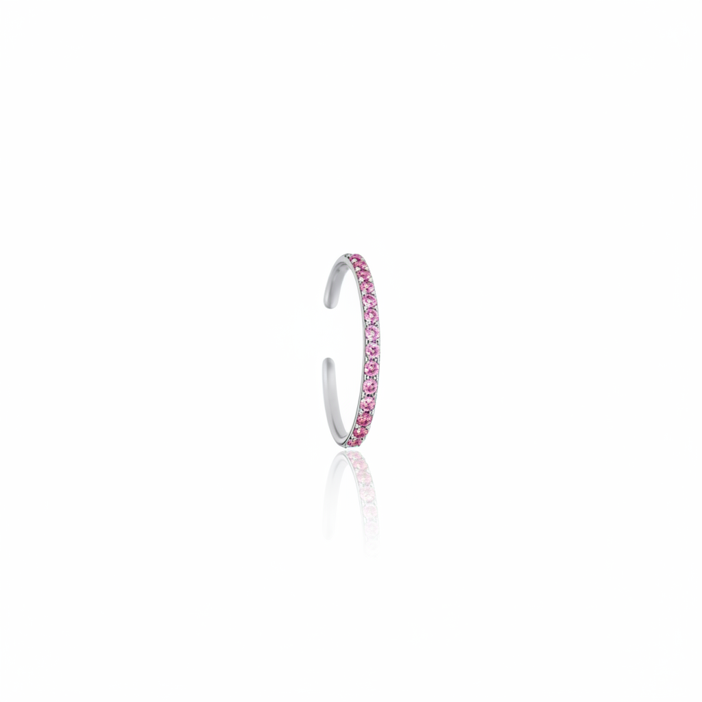Linea Mini Ear Cuff – Light Pink Sapphire