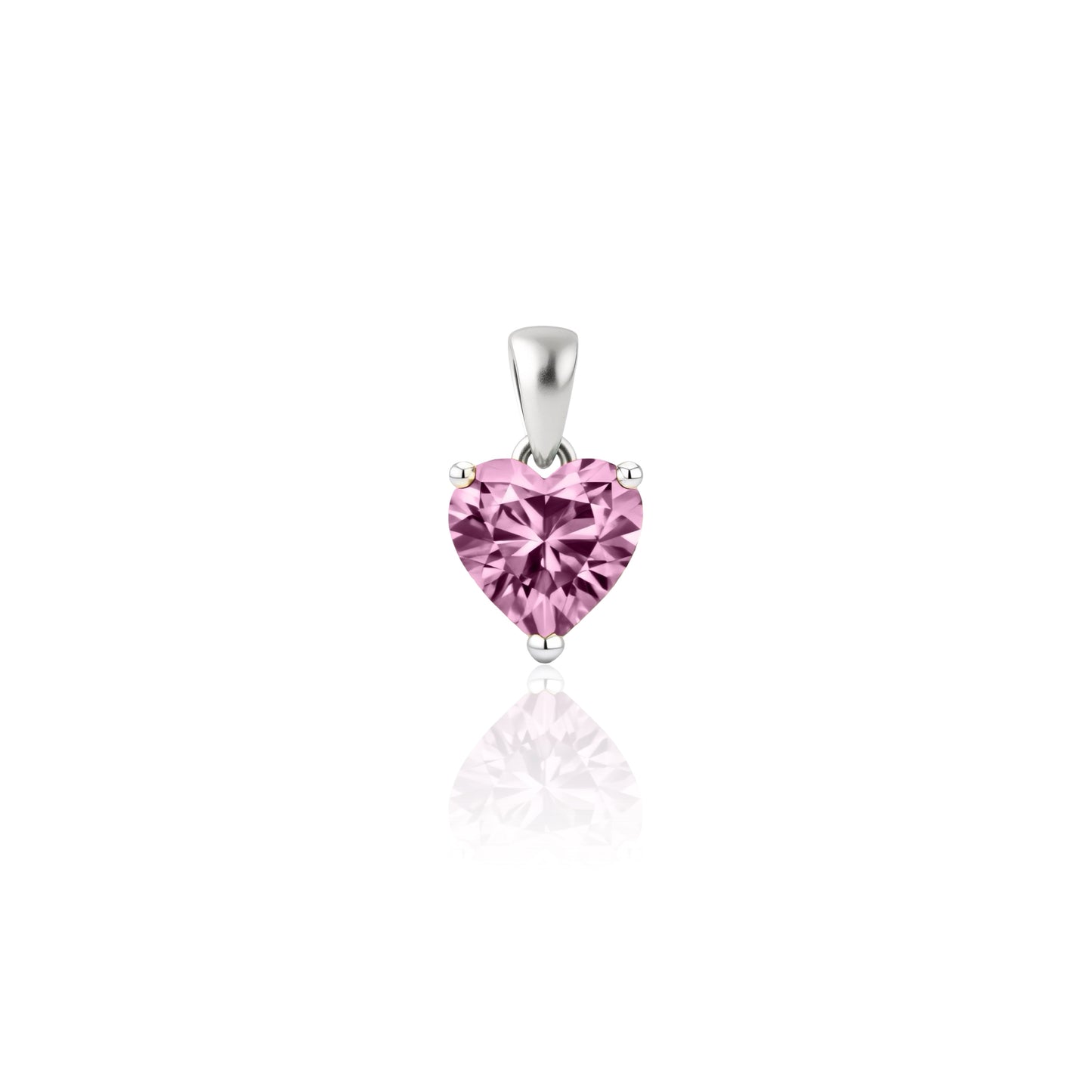 Amore Mini Solitaire Necklace – Light Pink Sapphire