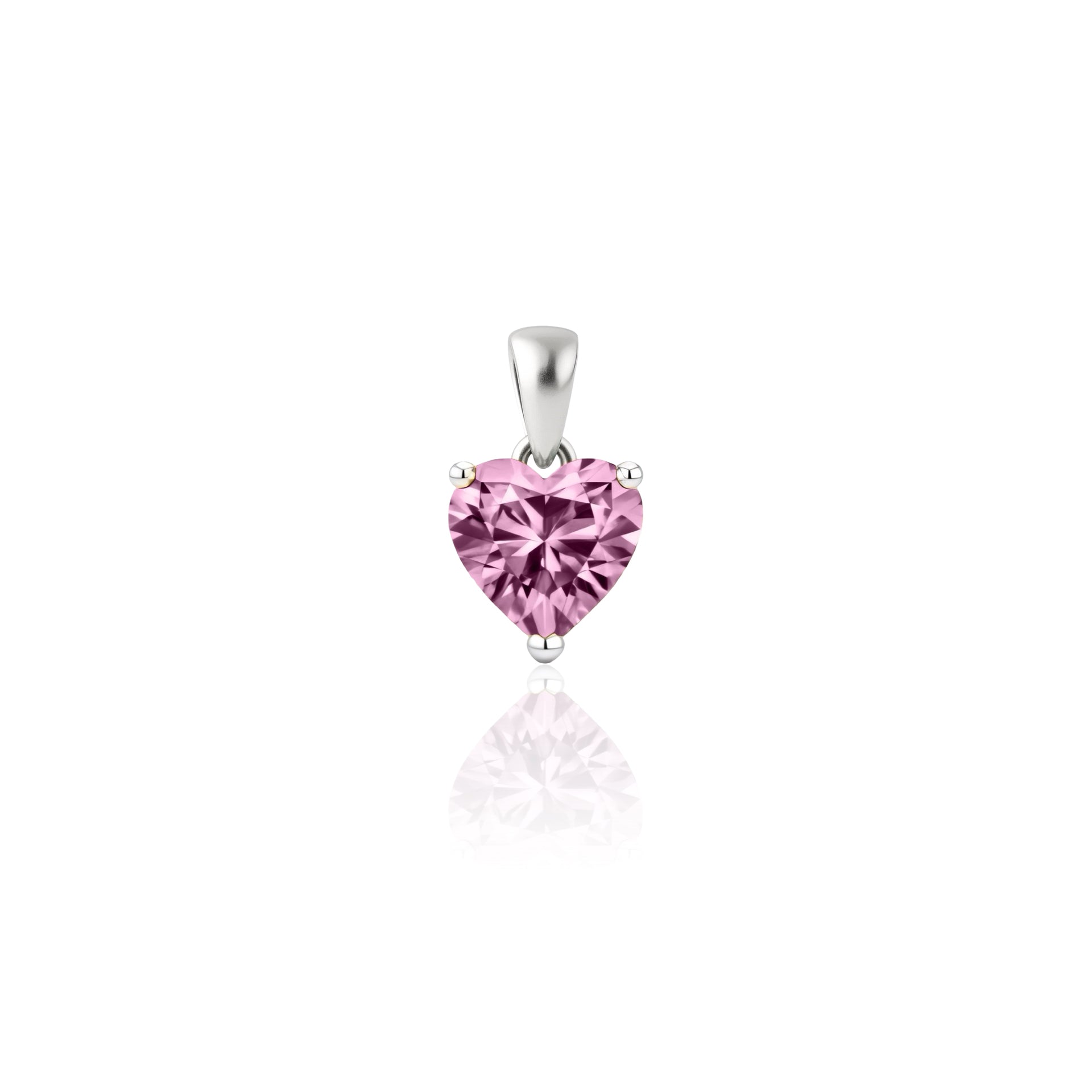 Amore Mini Solitaire Necklace – Light Pink Sapphire