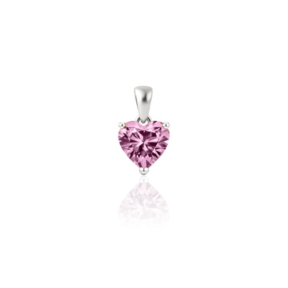 Amore Mini Solitaire Necklace – Light Pink Sapphire