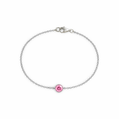 Forma Solitaire Bracelet – Light Pink Sapphire