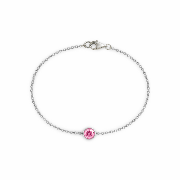 Forma Solitaire Bracelet – Light Pink Sapphire