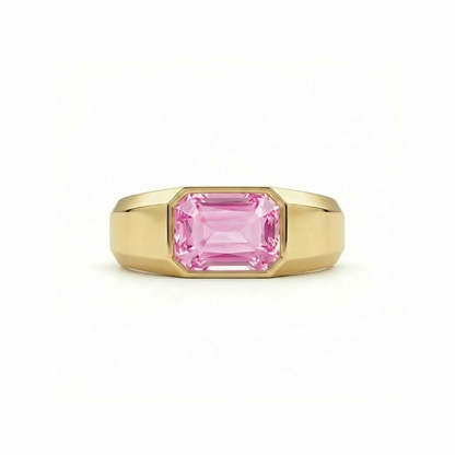 Nexus Signet Ring – Light Pink Sapphire