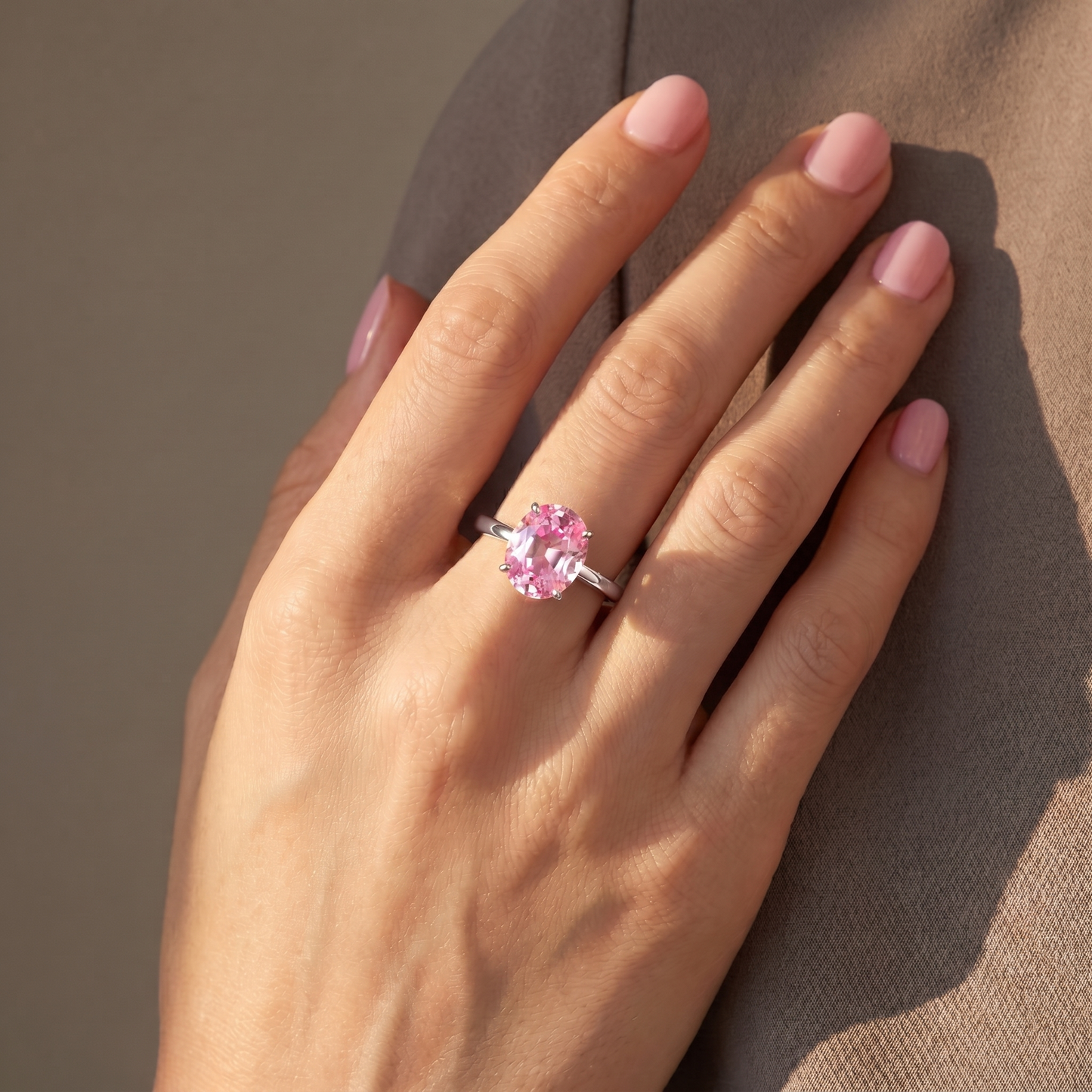 Velara Signature Ring – Light Pink Sapphire