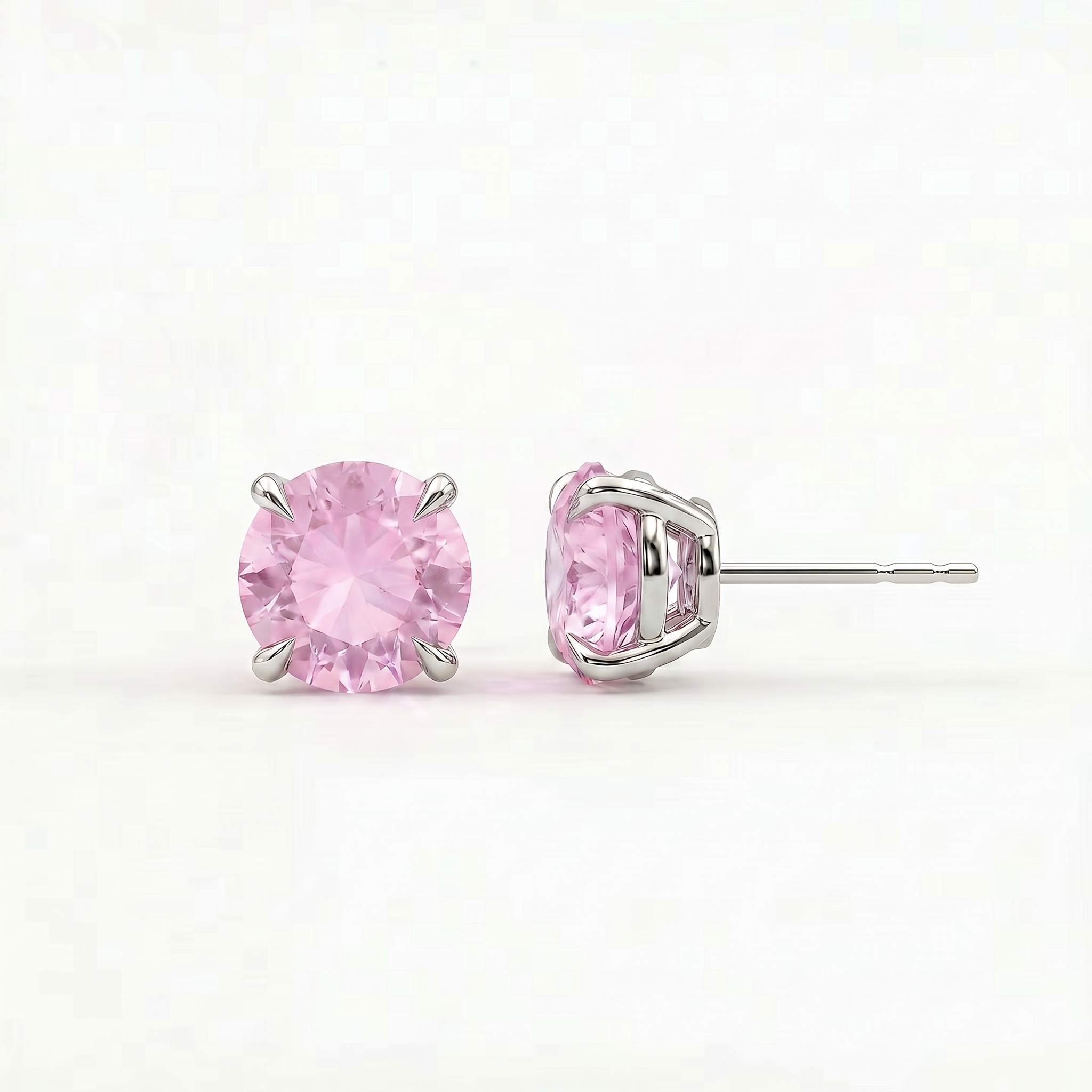 Juno Stud Earrings – Light Pink Sapphire