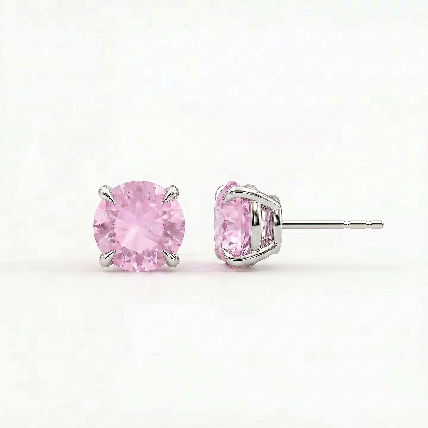 Juno Stud Earrings – Light Pink Sapphire