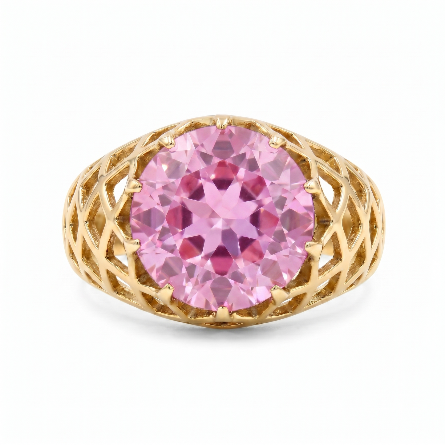 Juno Trellis Ring – Light Pink Sapphire