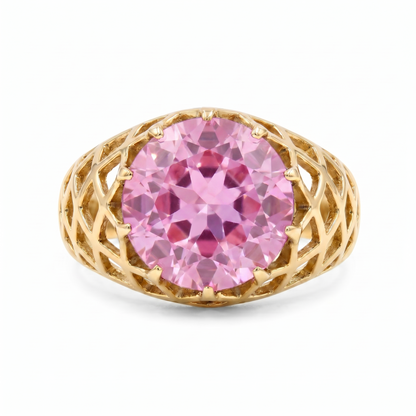 Juno Trellis Ring – Light Pink Sapphire