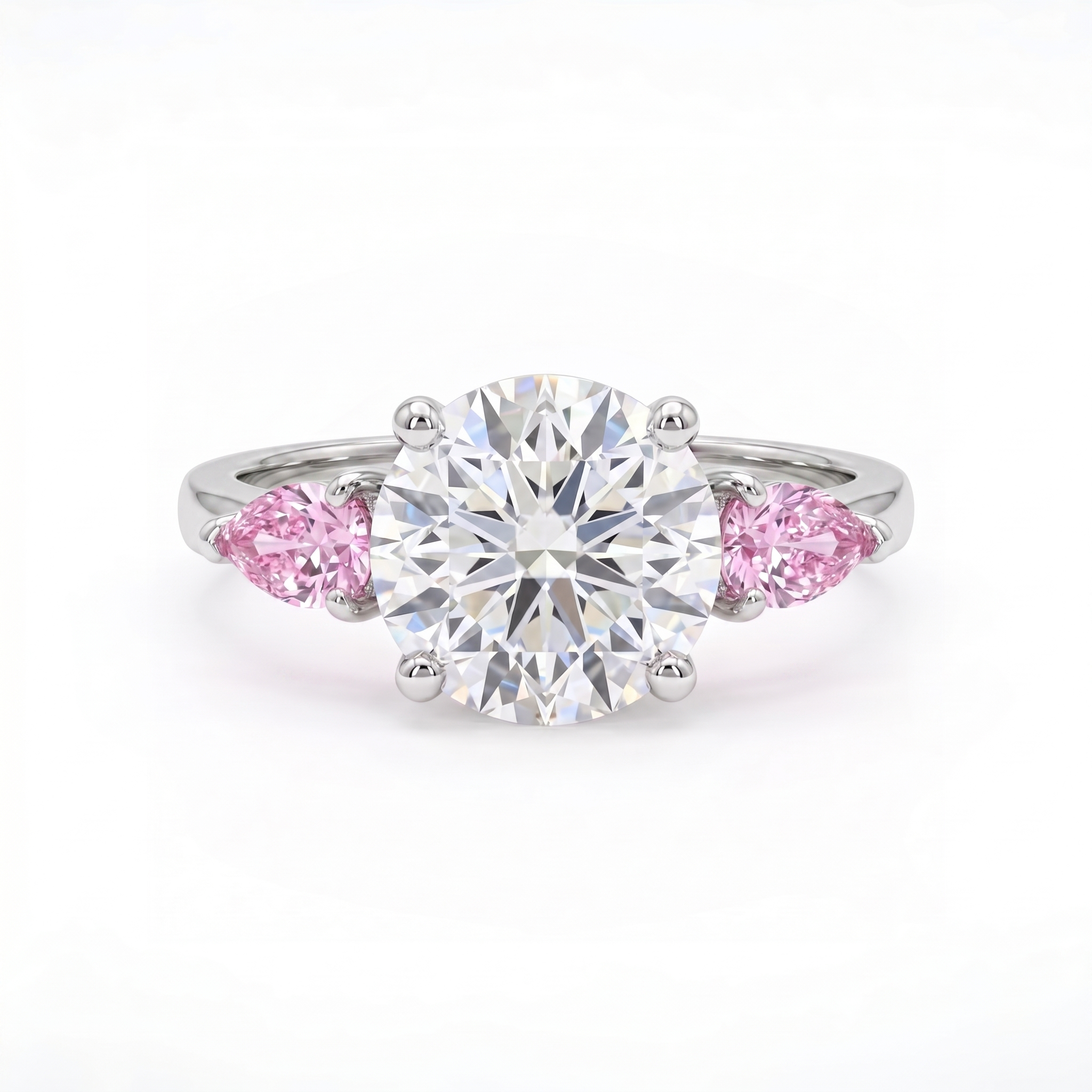 Juno Trio Ring – Light Pink Sapphire