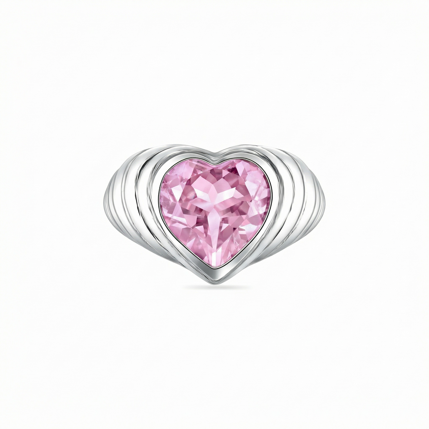 Amore Signet Ring – Light Pink Sapphire