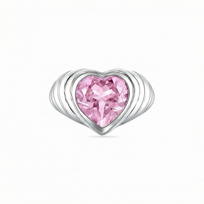 Amore Signet Ring – Light Pink Sapphire