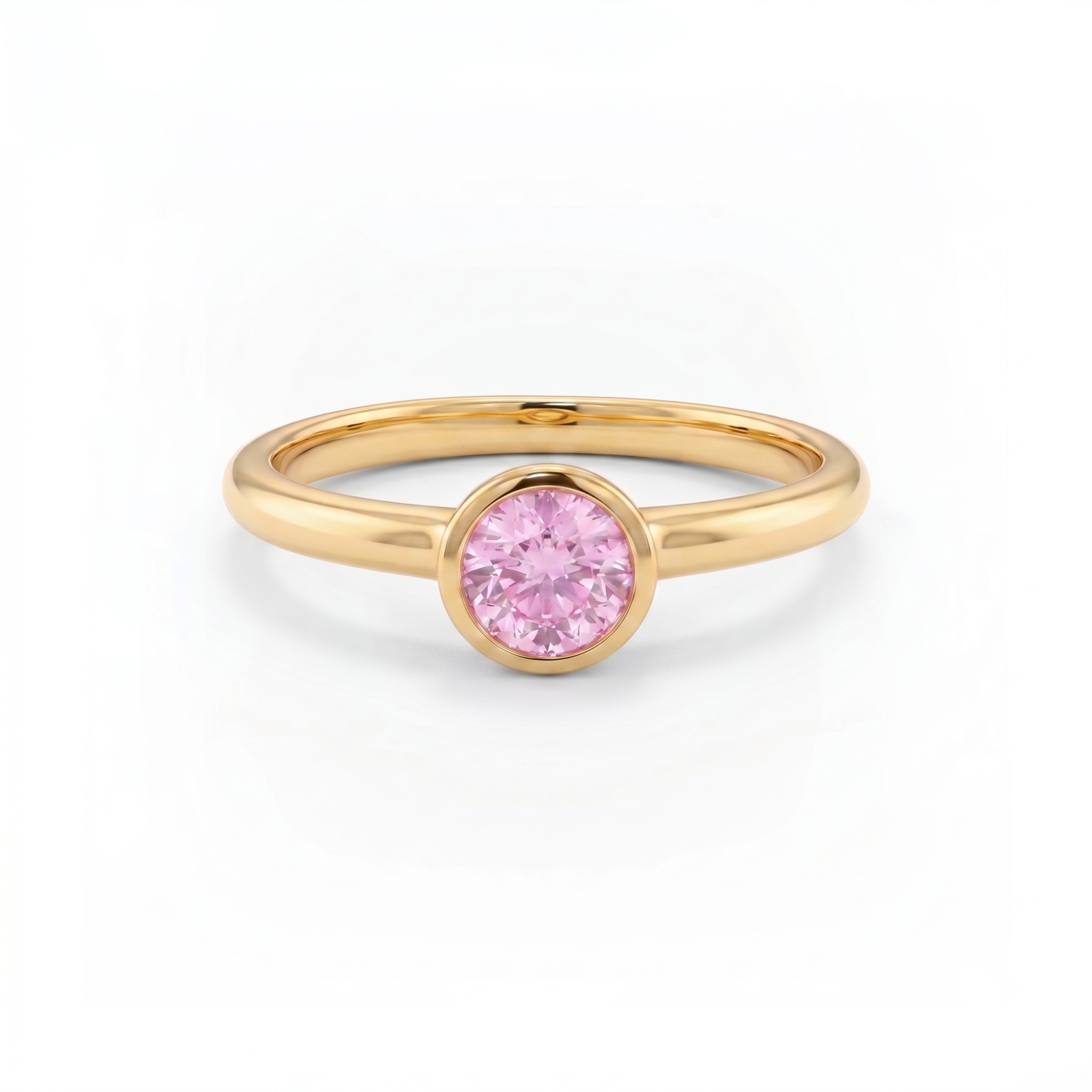 Forma Solitaire Ring – Light Pink Sapphire