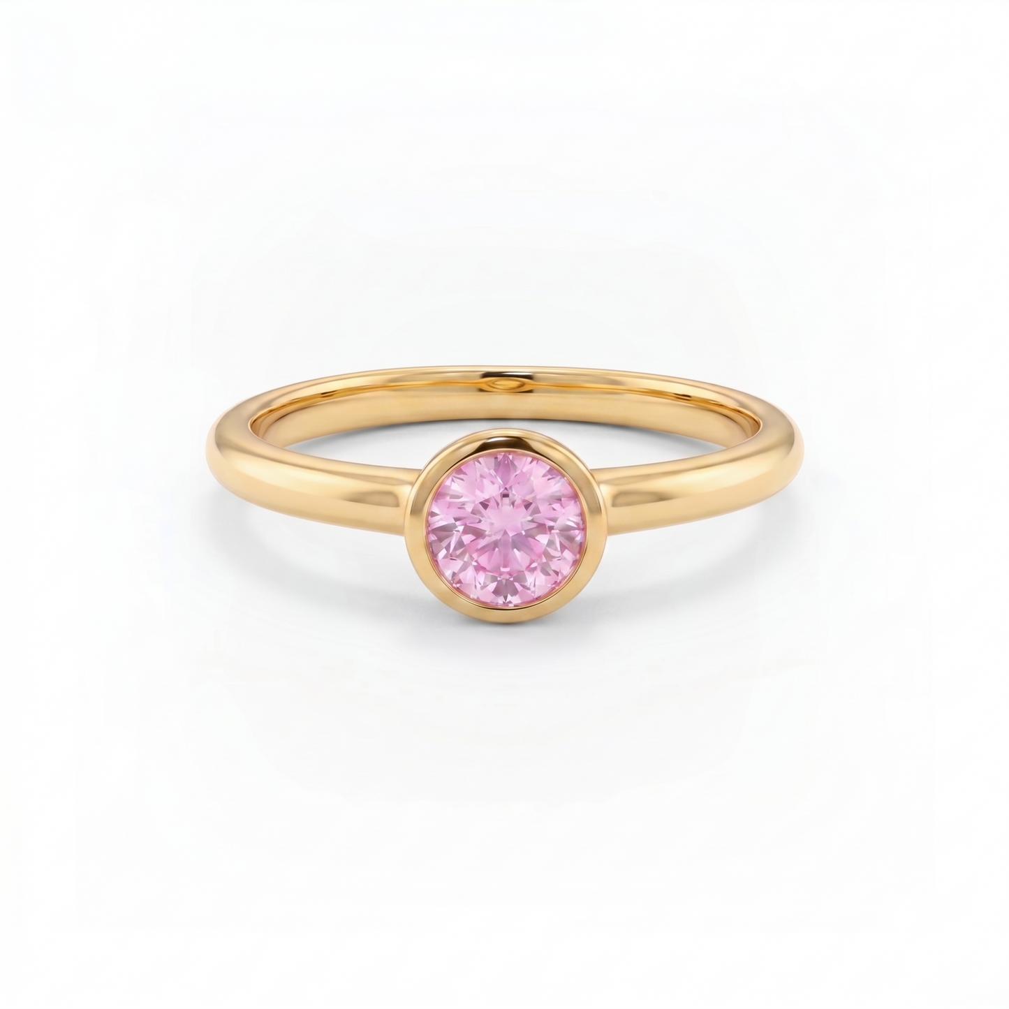 Forma Solitaire Ring – Light Pink Sapphire
