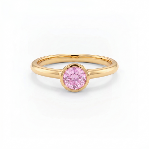Forma Solitaire Ring – Light Pink Sapphire