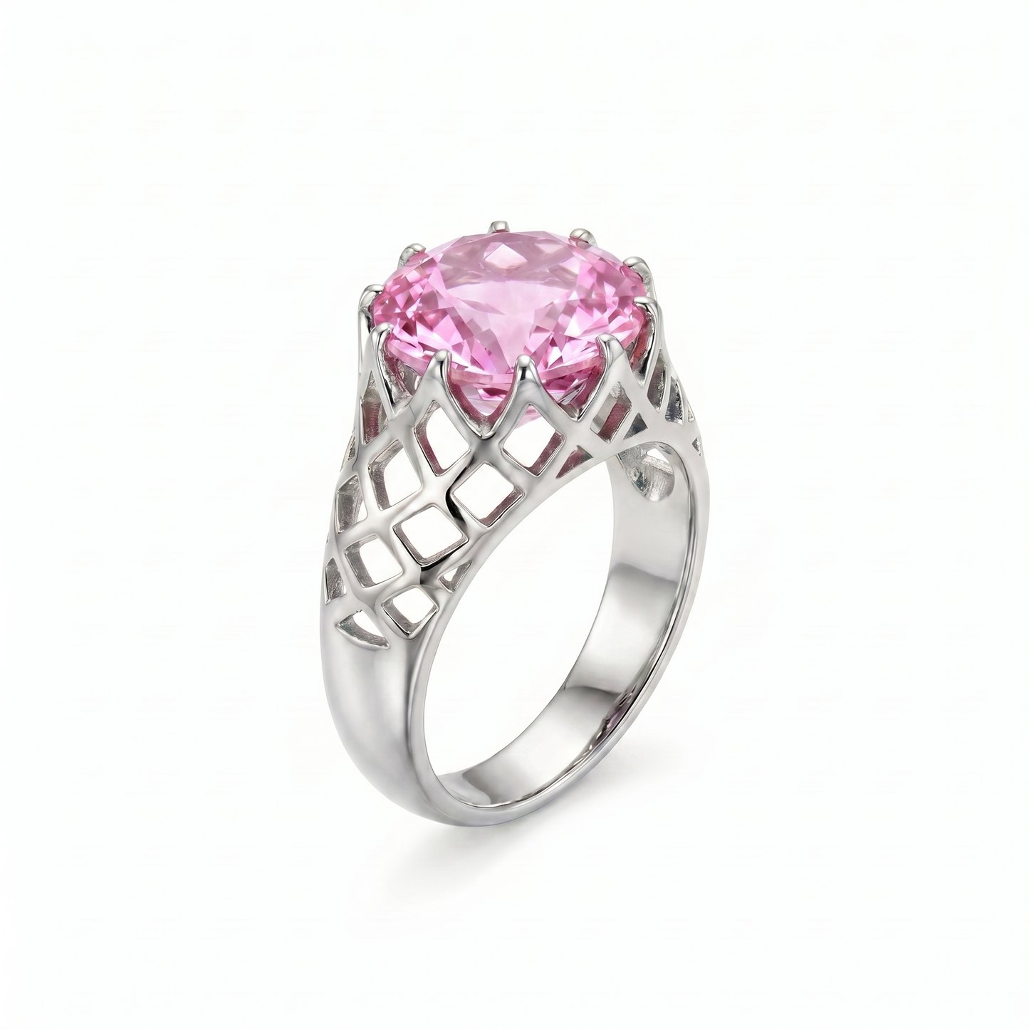 Juno Trellis Ring – Light Pink Sapphire