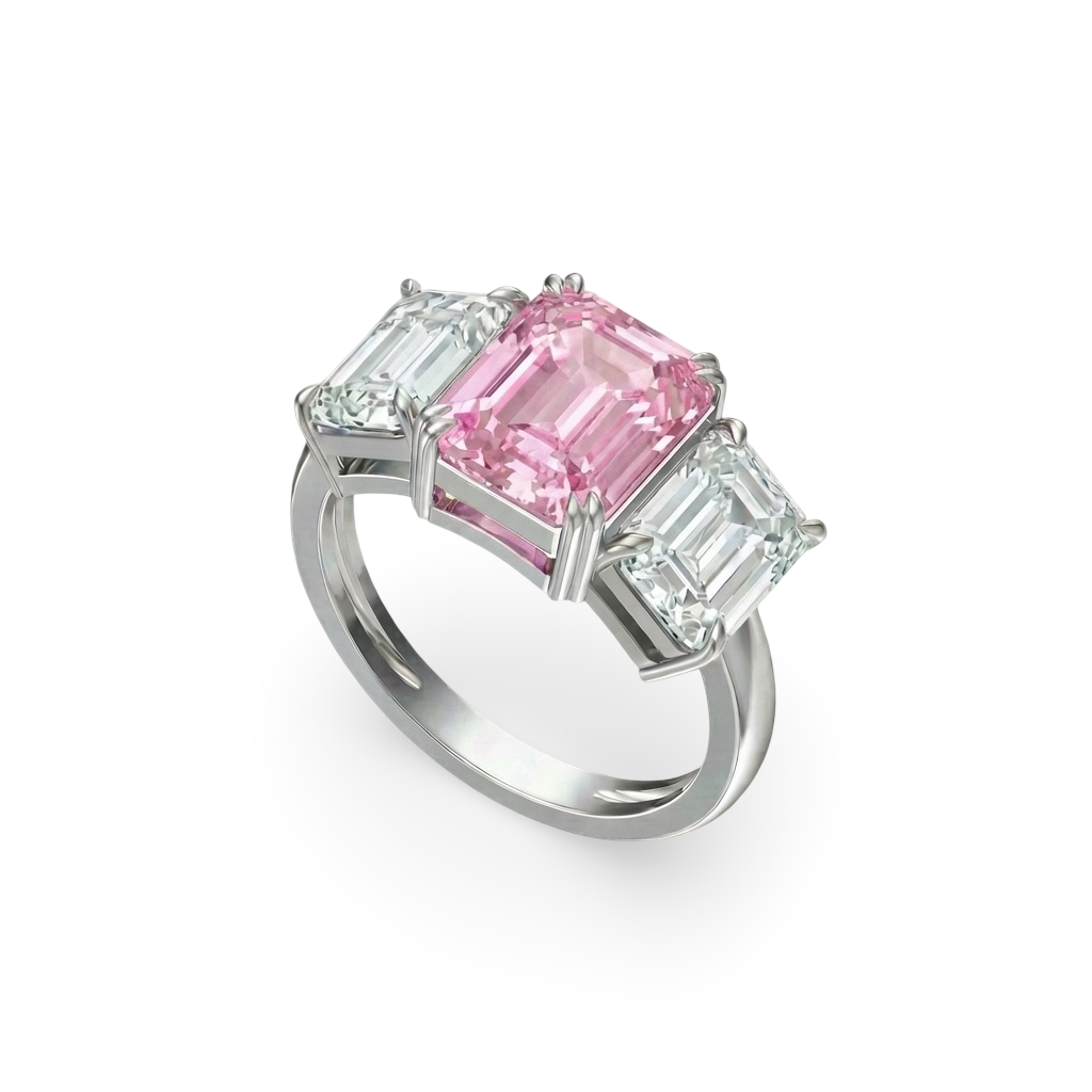 Nexus Trilogy Ring – Light Pink Sapphire