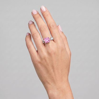 Aria Princess Open Ring – Light Pink Sapphire