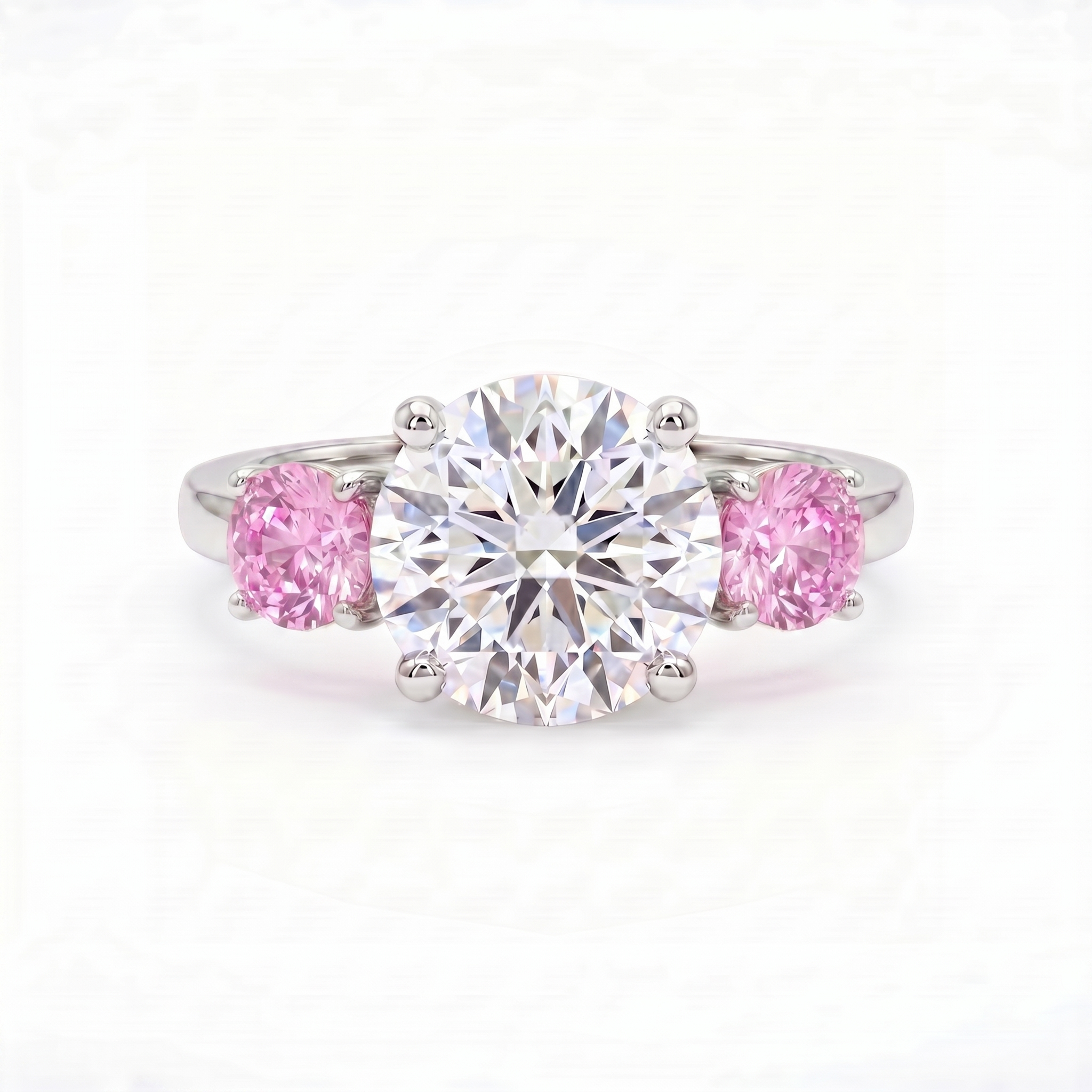 Juno Trilogy Ring – Light Pink Sapphire