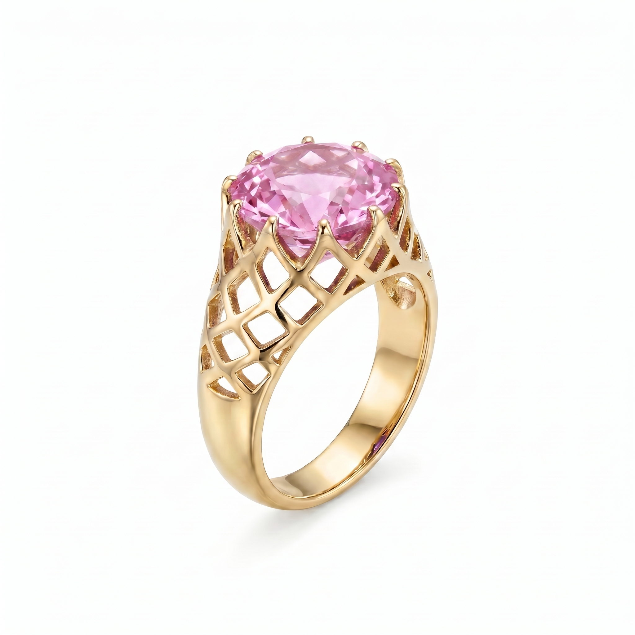 Juno Trellis Ring – Light Pink Sapphire