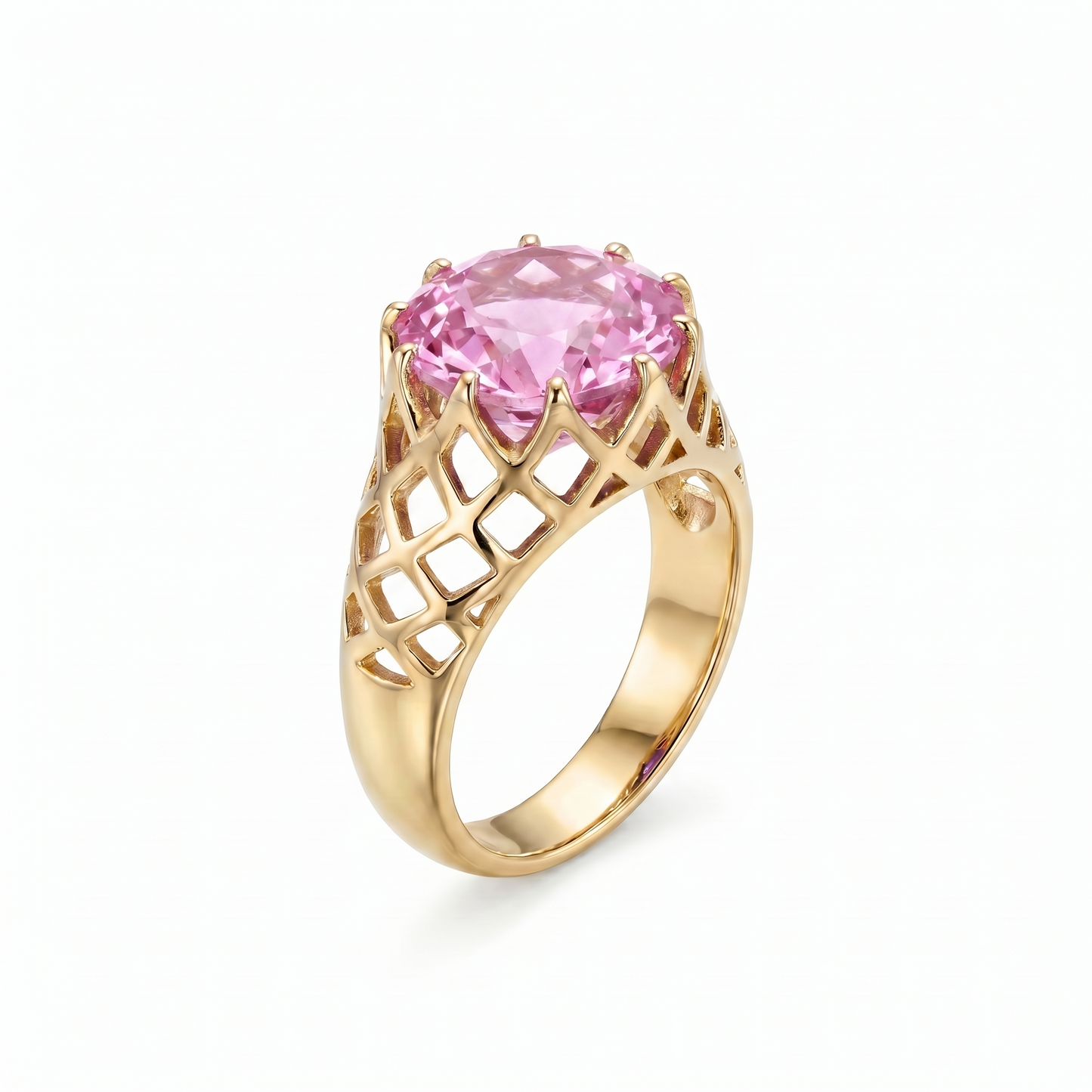 Juno Trellis Ring – Light Pink Sapphire