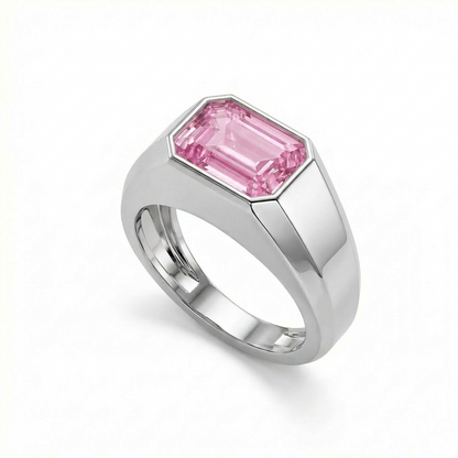 Nexus Signet Ring – Light Pink Sapphire