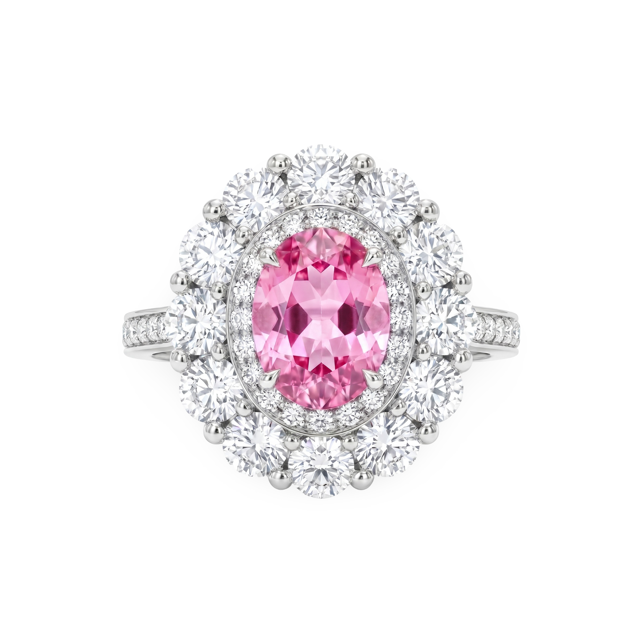 Velara Double Halo Ring – Light Pink Sapphire
