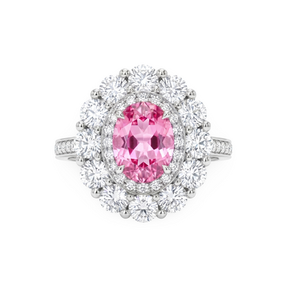Velara Double Halo Ring – Light Pink Sapphire