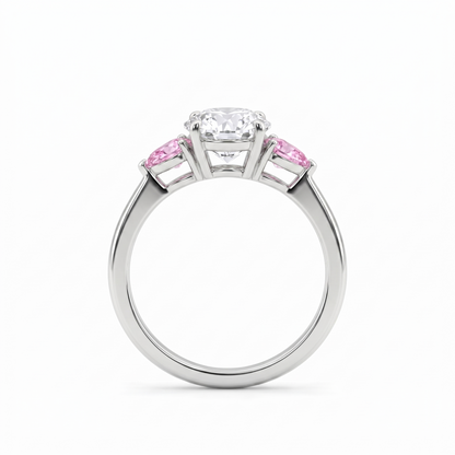 Juno Trio Ring – Light Pink Sapphire