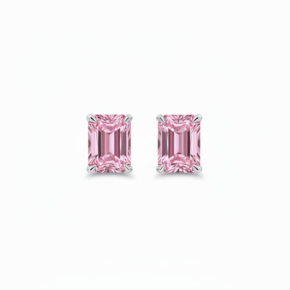 Nexus Grande Stud Earrings – Light Pink Sapphire