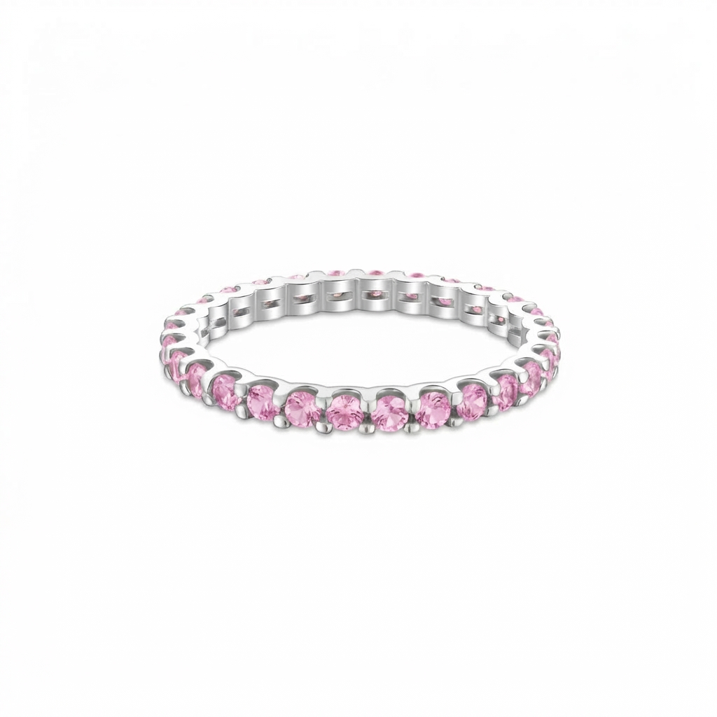 Linea Midi Ring – Light Pink Sapphire
