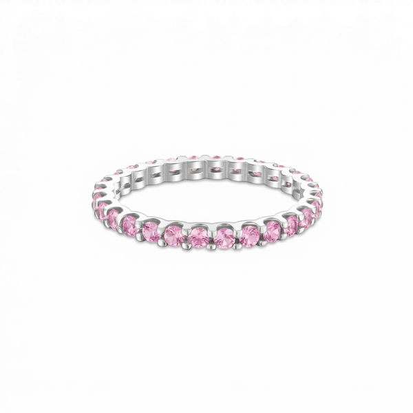 Linea Midi Ring – Light Pink Sapphire