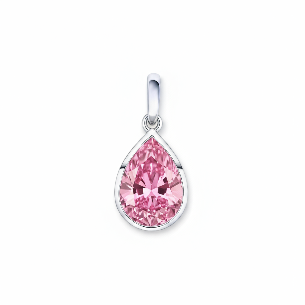 Nova Bold Solitaire Pendant – Light Pink Sapphire