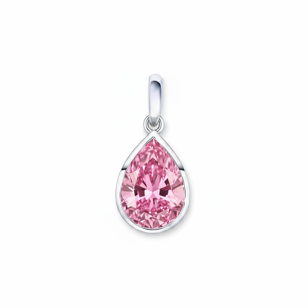 Nova Bold Solitaire Pendant – Light Pink Sapphire