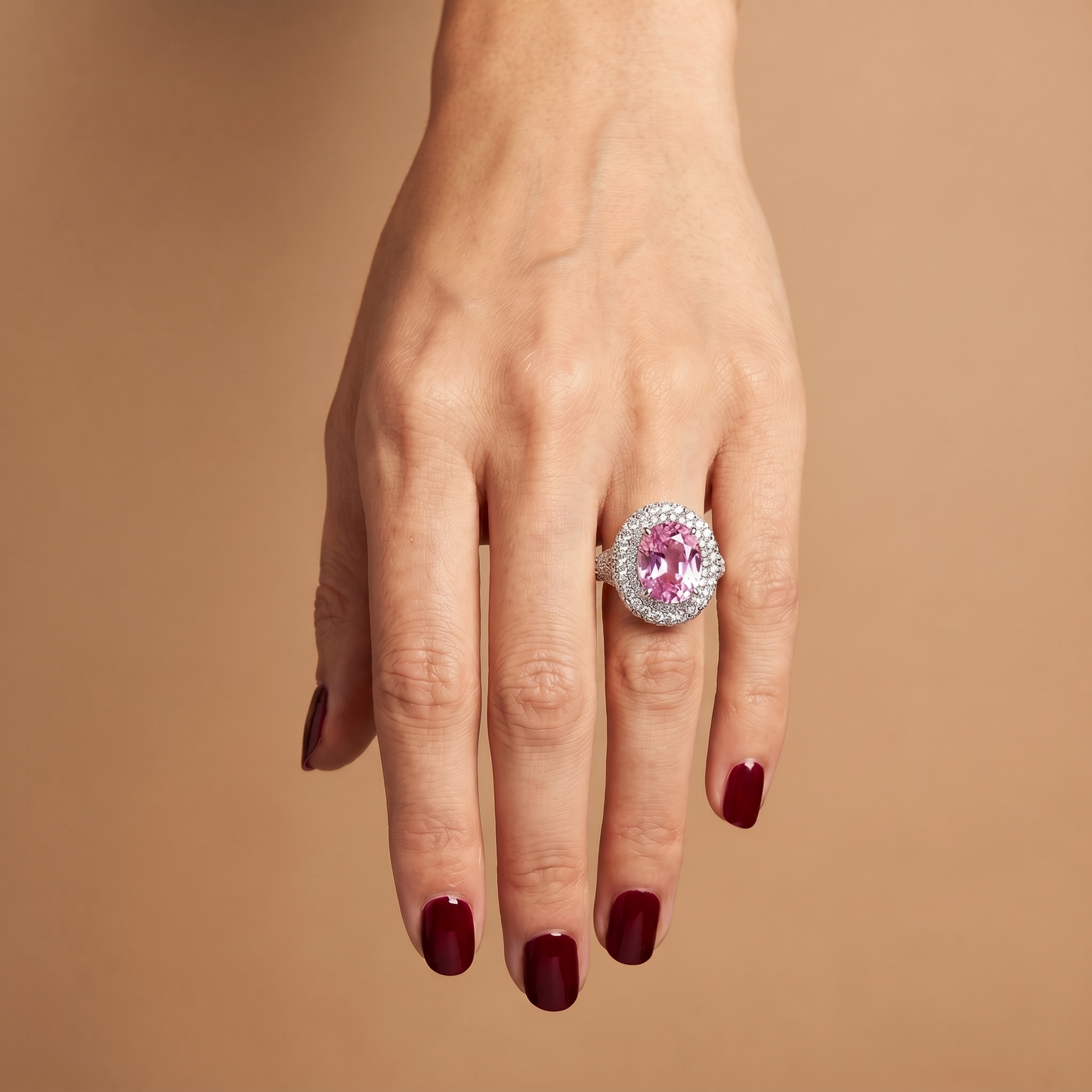 Velara Statement Ring – Light Pink Sapphire