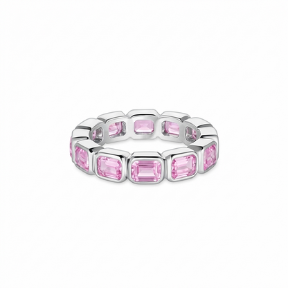 Nexus Lateral Eternity Ring – Light Pink Sapphire