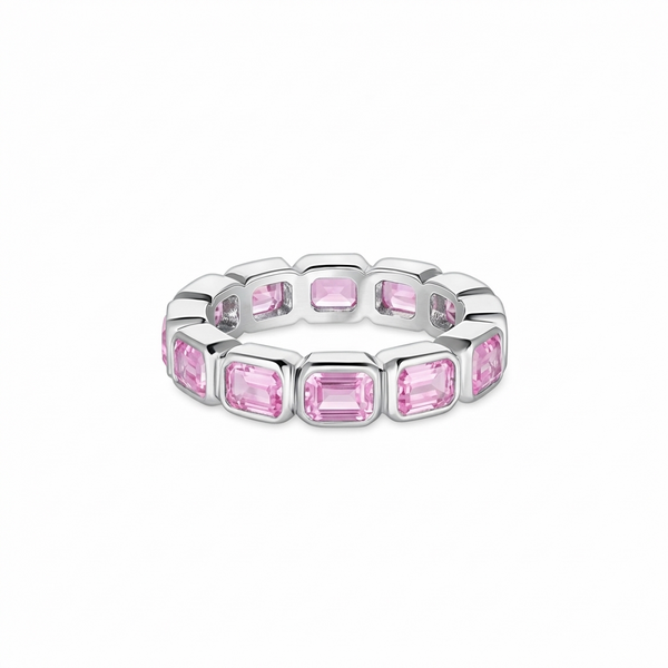 Nexus Lateral Eternity Ring – Light Pink Sapphire