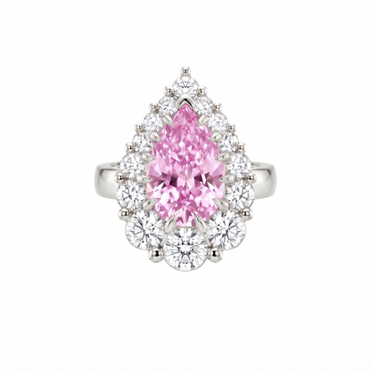 Nova Halo Ring – Light Pink Sapphire