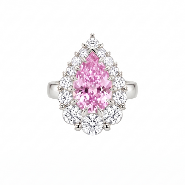 Nova Halo Ring – Light Pink Sapphire