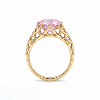 Juno Trellis Ring – Light Pink Sapphire